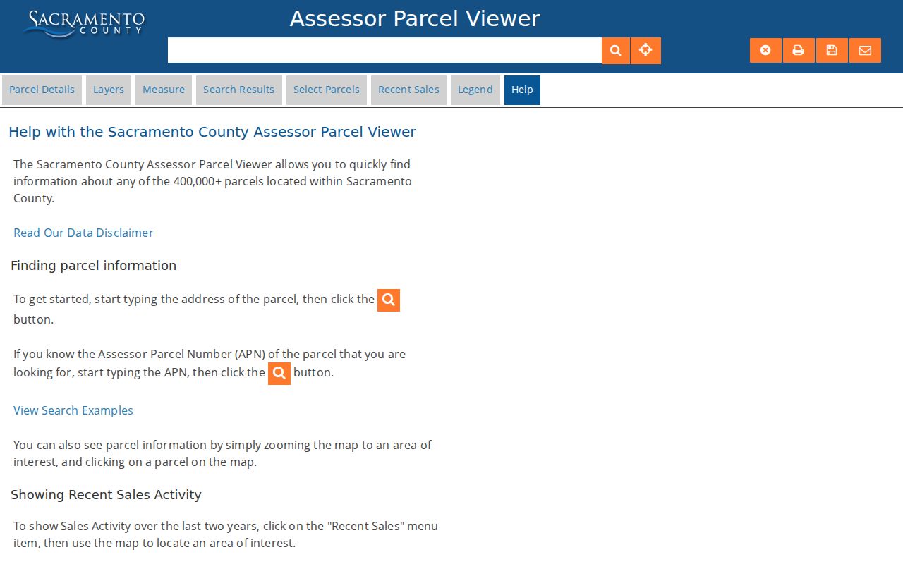 Sacramento County people search Assessor Parcel Viewer map