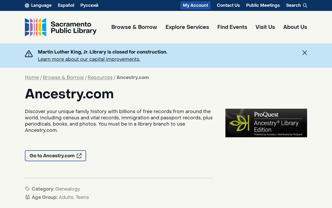Sacramento County people directories library genealogy and city directory resource